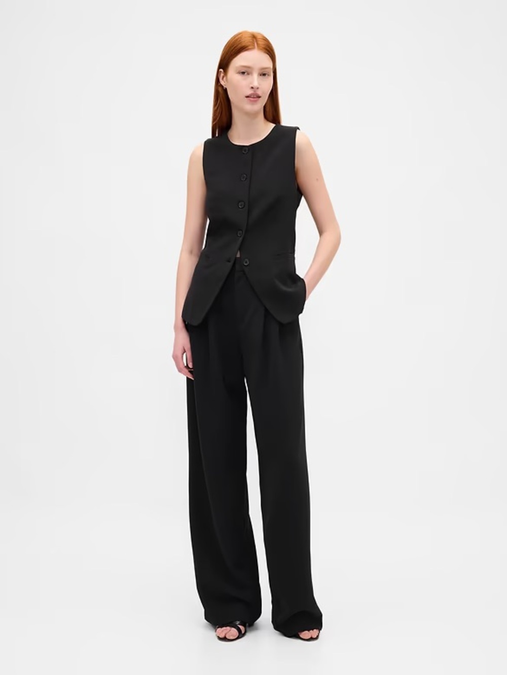 Gap 365 High Rise Pleated Trousers
